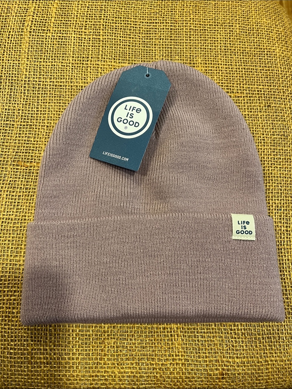 Life Is Good Kids' Mauve Knit Beanie Hat